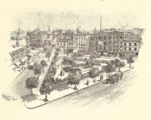 Jackson Square in the 1880s.